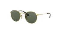 Ray-Ban Junior Ray Ban Round metal junior Uniseks Sunglasses Gläser: Groen, Frame: Goud - RJ9547S 223/71 44-19