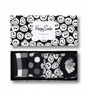 Happy Socks Happy Black White Socks Gift Box (4-Pack)