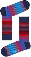 Happy Socks Sunrise Stripe Sokken, Donkerblauw/Rood
