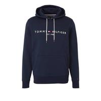 Tommy Hilfiger Hoodie met geborduurd vlaglogo in marineblauw