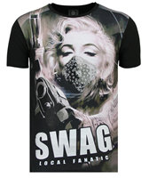 Local Fanatic Marilyn Monroe T shirts - SWAG - Zwart