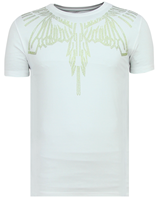 Local Fanatic Eagle Glitter - Strakke T shirt Heren - 6359W - Wit