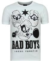 Local Fanatic Beagle Boys - Coole T shirt Mannen - 6319W - Wit