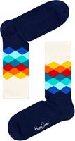 Happy Socks Faded Diamond Sokken - Donkerblauw/Multi