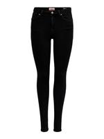 ONLY Onlpower Mid Push Up Skinny Jeans Dames Zwart