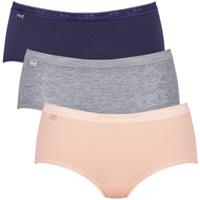Sloggi 3 stuks Basic Plus Midi Colored 
