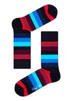 Happy Socks Stripe Sokken - Zwart/Blauw/Rood