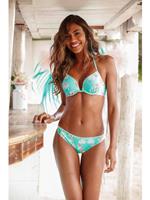 Sunseeker Push-upbikinitop Ditsy met gehaakt randje