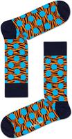 Happy Socks Tiger Dot Sokken, Donkerblauw/Oranje