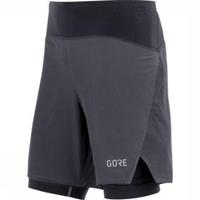 Gore Wear Herren R7 2in1 Shorts Schwarz)