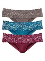 vivance active Brasil-slip met brede kanten boordjes (3 stuks)