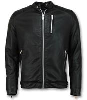 Enos Nep leren jas motor jack