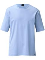 Mey Schlafshirt, Kurzarm, Baumwolle, Rundhals, uni, blau