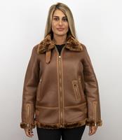 Imitatie Lammy Coat Dames â€“ Bruin