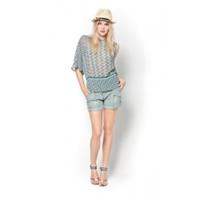 Amy Gee top - transparant - blauw / geel