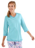 Dames Pyjama-Shirt turquoise