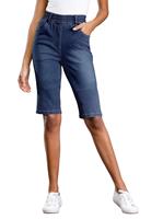 Classic Basics Jeans-Bermudas mit hohem Rundum-Dehnbund