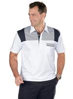 Your look for less! Poloshirt, wit/marine
