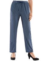 Your look for less! Jersey pantalon, marine gebloemd