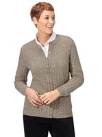 Classic Basics Strickjacke mit schön gestaltetem Ajourmuster im Vorderteil