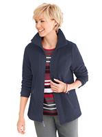 Casual Looks Fleece-Jacke mit Wiener Nähte vorne