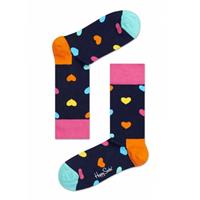 Happy Socks Heart Sokken, Donkerblauw/Roze