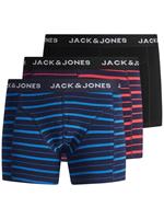 Jack & Jones Set van 3 gestreepte boxershorts-Zwart