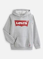 Kids hoodie Batwing met logo grijs melange/rood/wit