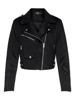 Only - EU40 - Sherry Crop Bonded Biker Jack Dames - Zwart