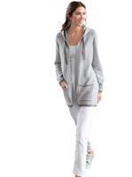 Gebreid vest met capuchon