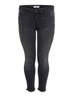 ONLY Curvy Carwilly Reg Ankle Skinny Jeans Dames Zwart