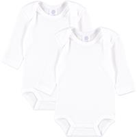 SANETTA Baby Bodies 1/1 Arm weiß -Doppelpack-