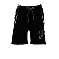 sweatshort met tekst zwart