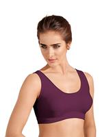 Wäschepur Dames Bustier aubergine + marine Größe