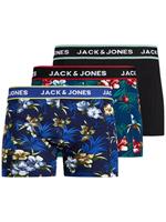 Jack & Jones Boxershorts JACFLOWER Trunks 3-pack Zwart / Navy-XXL