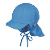 Sterntaler Schirmmütze, Nackenschutz, UV-Schutz 50+, Ohrenklappen, für Babys, blau