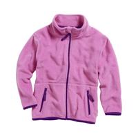 Playshoes fleece jasje uni contrast uni fuchsia