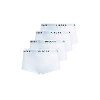 Pieces 4-Pack Dames shorts - Solid - Katoenen dames onderbroek - Multipack - Voordeelverpakking