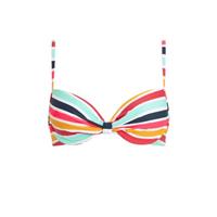 Esprit Bikini-Oberteil "Treasure Beach", wattiert, Bügel-Cups, verstellbare Träger, für Damen, weiß/mehrfarbig, 42/C, 42/C
