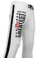 Local Fanatic Exclusieve Sweatpants Heren - Muhammad Ali Trainingsbroek - Wit