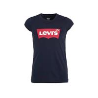 Kids T-shirt met logo donkerblauw/rood