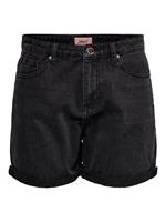 ONLY Regular Fit Denim Short Dames Zwart