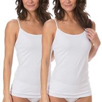 trofé Trofe Cotton Camisole Narrow Straps 2 stuks 