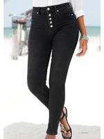 Buffalo High-waist-Jeans mit modischer Knopfleiste