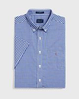 Gant Kurzarmhemd THE BROADCLOTH GINGHAM REG BD mit Kellerfalte am Rücken