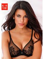 Lascana Belle Affaire Beugel-bh van iets transparante borduurkant, sexy dessous
