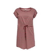 ONLY CARMAKOMA gestreepte jersey jurk rood/wit