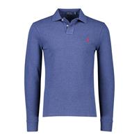 Ralph lauren Polo lange mouw uni piqué Donker Blauw