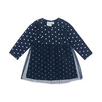 Feetje Girls Kleid Punkte marine