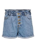 Only Onlcuba Life Paperbag Denim Short Dames Blauw